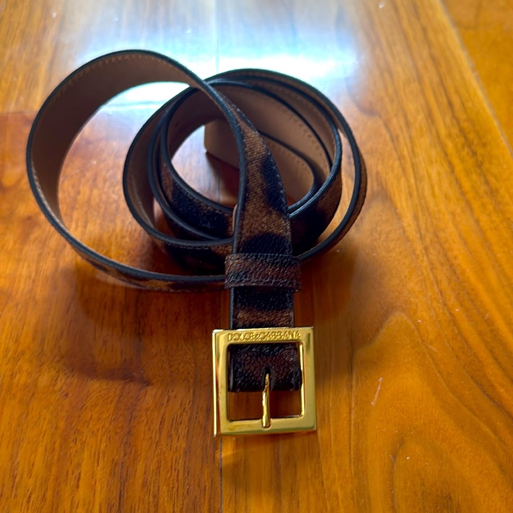 Dolce & Gabbana 95cm/38 inch Leopard print belt